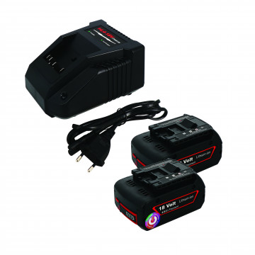 Pack 2 batteries compatible Bosch 18V 4Ah + 1 chargeur simple