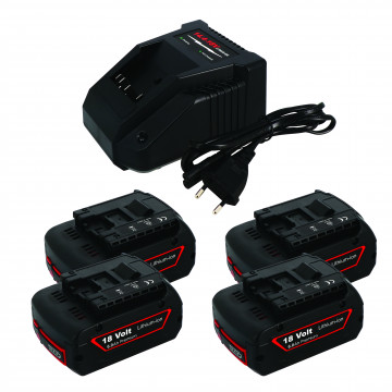 Pack 2 batteries compatible Bosch 18V 6Ah + 1 chargeur simple