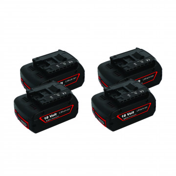 Pack 4 batteries compatible Bosch 18V 6Ah