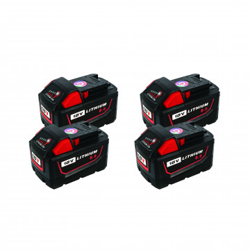 Pack 4 batteries compatible Milwaukee 18V 8Ah
