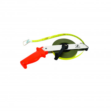 Ruban acier classe II 50 m x 13 mm - étrier coudé aluminium