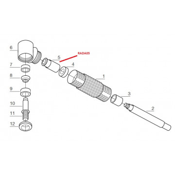 +Arbre avec roue dentée conique en acier trempé