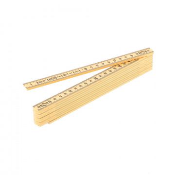 Double mètre ABS jaune - 2 m x 10 branches