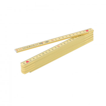 Mètre pliant en composite jaune 2 m x 10 branches