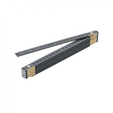 Double mètre aluminium noir ineffaçable 2 m x 10 branches