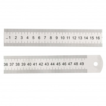 Réglet inox standard classe II semi-rigide 499 mm