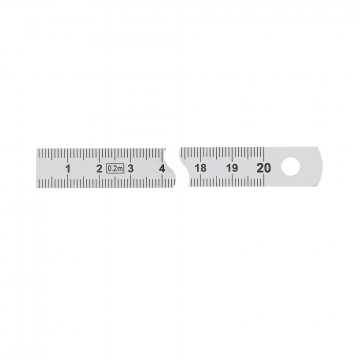 Réglet inox flexible CEE classe II 200 mm - Photogravure chimique