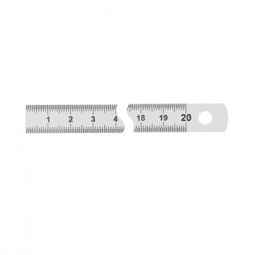 Réglet inox flexible CEE classe II 200 mm - Photogravure chimique