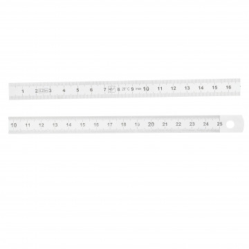 Réglet inox flexible CEE classe II 250 mm - Photogravure chimique