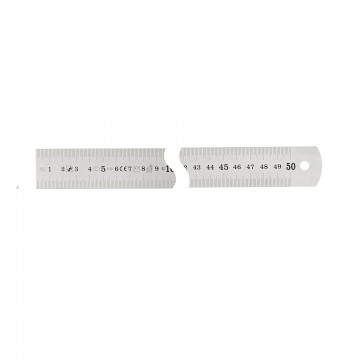 Réglet inox demi-rigide CEE Classe II 500 mm - Photogravure chimique