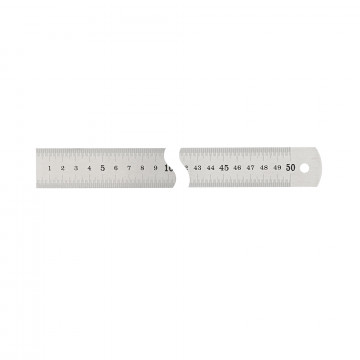 Réglet inox demi-rigide CEE Classe II 500 mm - Photogravure chimique