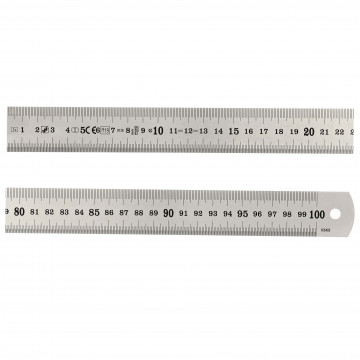 Réglet inox demi-rigide CEE Classe II 1000 mm - Photogravure chimique