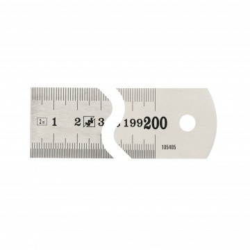 Réglet inox demi-rigide CEE Classe II 2000 mm - Photogravure chimique