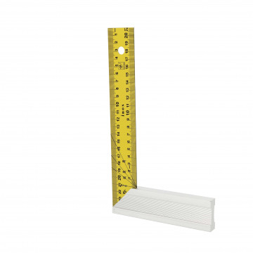 Equerre de menuisier avec lame inox jaune 250 mm