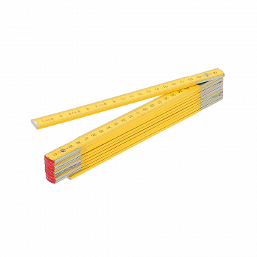 Double mètre bois jaune - ressorts laiton -10 b-REFYBJO210