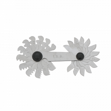 Jauge de filetage - lg 67mm - norme ISO- 25 lames