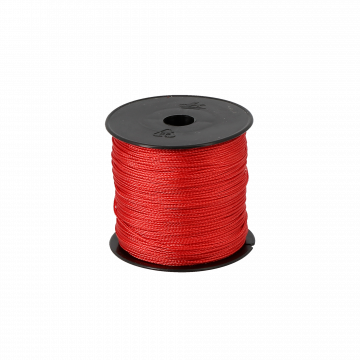 Cordeau nylon rouge tressé Ø 1 mm