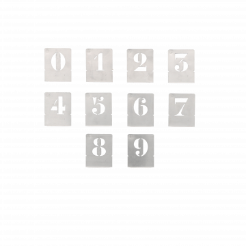 Chiffre à pocher - écriture capitale - hauteur 30 mm