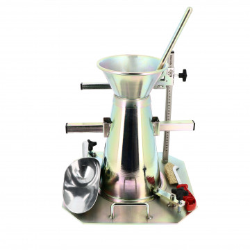 Cône d'Abrams - inox - avec potence et écope - 10 kG - 400X400X500