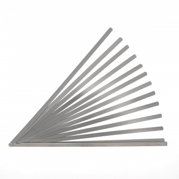 Jauge d'épaisseur 20 lames rondes acier 500 mm