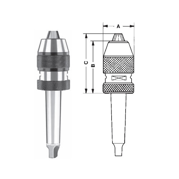 Mandrin auto serrant 1-13 - sur arbre Cm3 Mandrin auto serrant 1-13 - sur arbre Cm3
