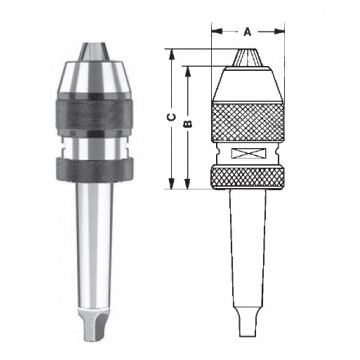 Mandrin auto serrant  3-16 - sur arbre Cm3