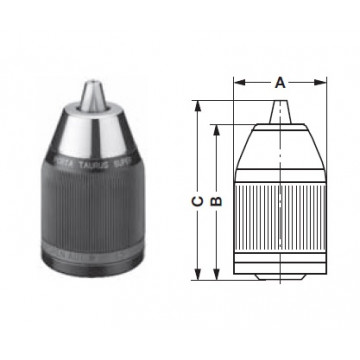 Mandrin Taurus supérieur  -1,5-13 -  1/2x20 Bloc Broche
