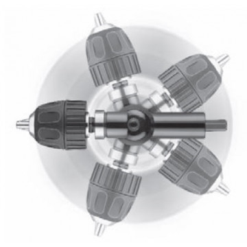 Renvoi d'angle 360°  embout vissage-montage hexa9mm