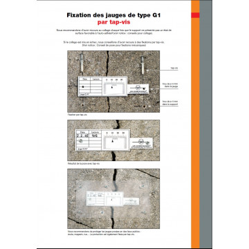10 jauges pour fissure utilisation extérieure