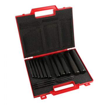 Valise de 16 emporte-pièces brunis de 2 à 24 mm de découpe