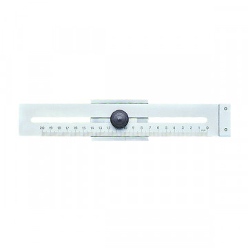 Jauge parallèle de traçage lg200 mm - acier chromé - gravure laser