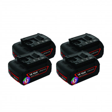 Pack 4 batteries compatible Bosch 18V 5Ah