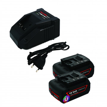 Pack 2 batteries compatible Bosch 18V 5Ah + 1 chargeur simple