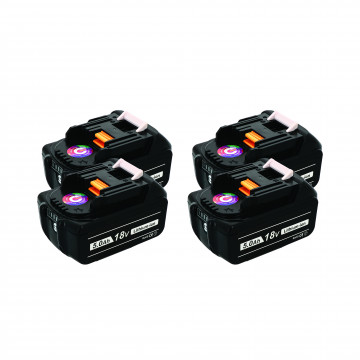 Pack 4 batteries compatible Makita 18V 5Ah