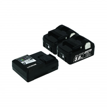 Pack 2 batteries compatible Hitachi/Hikoki 18V 5Ah +1 chargeur simple
