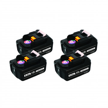 Pack 4 batteries compatible Makita 18V 6Ah