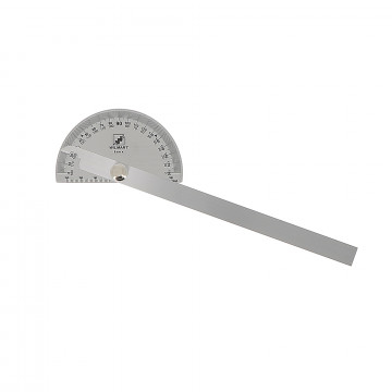 Rapporteur d'angle inox 170 mm avec règle non graduée