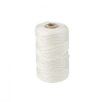 Cordeau nylon blanc tressé Ø 1,5 mm