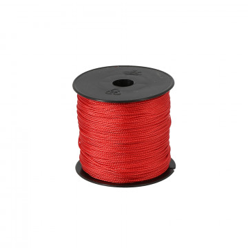 Cordeau nylon rouge tressé Ø 1 mm