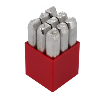 Jeu de chiffres à frapper endroit  - hauteur 12 mm