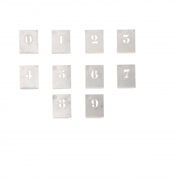 Chiffre à pocher - écriture capitale - hauteur 15 mm