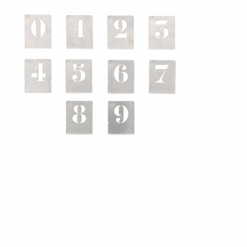 Chiffre à pocher - écriture capitale - hauteur 30 mm