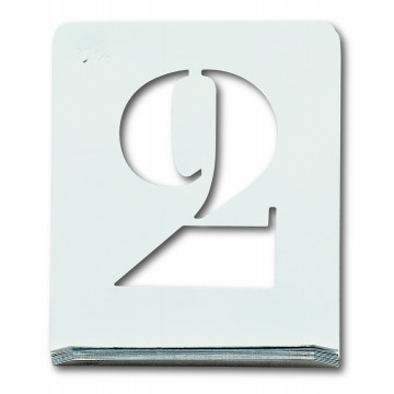 Chiffre à pocher - écriture capitale - hauteur 35 mm