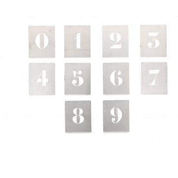 Chiffre à pocher - écriture capitale - hauteur 40 mm