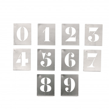 Chiffre à pocher - écriture capitale - hauteur 70 mm