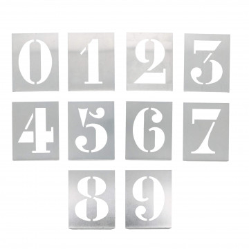 Chiffre à pocher - écriture capitale - hauteur 120 mm