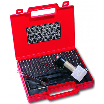 Coffret de caractères interchangeables à frapper - hauteur 3 mm