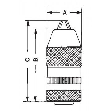 Mandrin auto-serrant pour perceuses à percussion 37PKF38