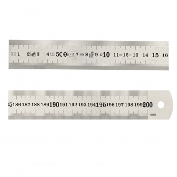 Réglet inox demi-rigide CEE Classe II 2000 mm - Photogravure chimique