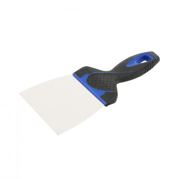 Couteau à enduire 100mm - Lame inox galbée - Manche bi mat.